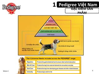 1   Pedigree Việt Nam
                  ĐẶC ĐiỂM SẢN
                     PHẨM




Nhóm 4                       6
 