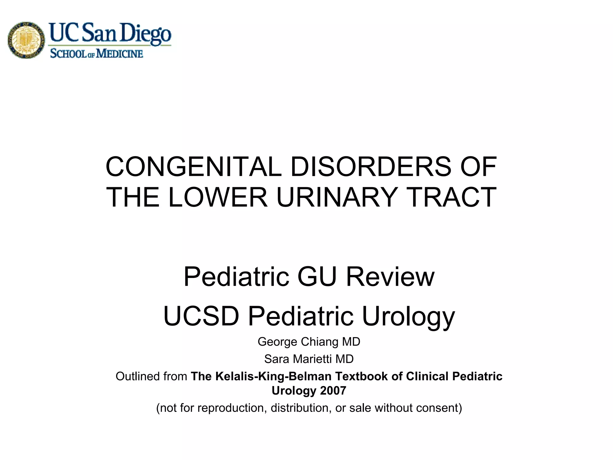 PEDI GU REVIEW lower tract i PPT