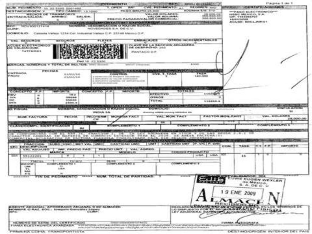 Estructura Del Pedimento
