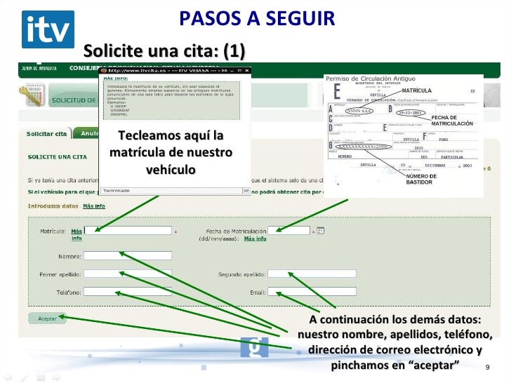 Pedir cita para la itv