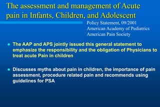 PEDITARIC PPAIN MANAGEMENT IN CHILDREN .ppt