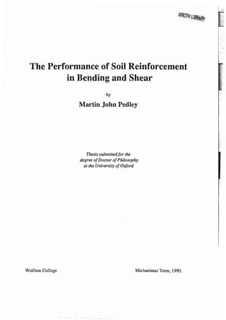 performance of soil reinforcement 