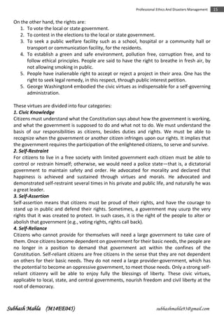 PROFESSIONAL ETHICS AND DISASTERS MANAGEMENT lab SM54 | PDF