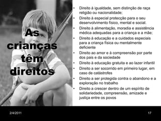 ConsequênciasFísicasDor constante na vagina ou no ânus.Corrimento vaginal.Inflamações e hemorragias.Gravidez precoce, colocando em risco a vida da criança ou adolescente.Doenças sexualmente transmissíveis, como AIDS, hepatite B, etc.As consequências de uma violência sexual praticada contra crianças e adolescentes podem ser físicas, psicológicas ou de comportamento.1/29/20117