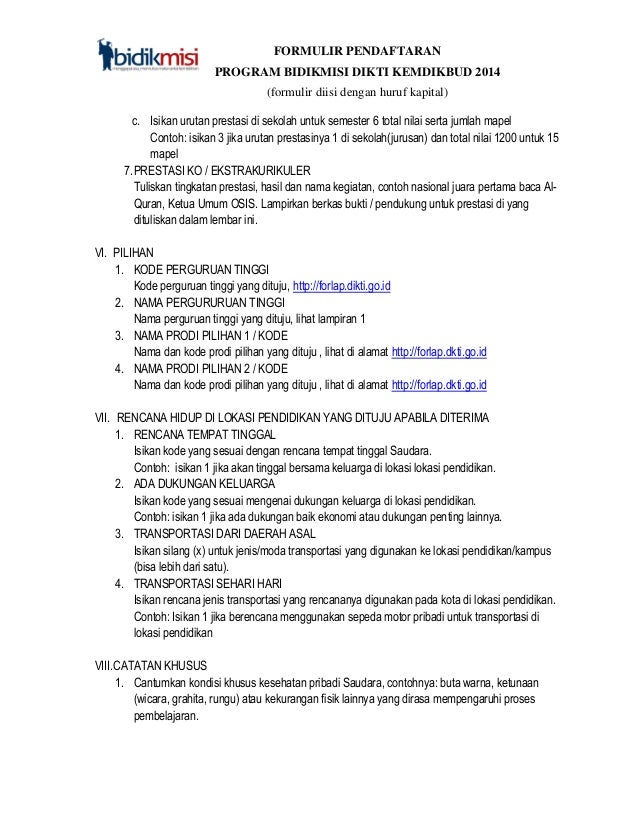 PEDOMAN PENYELENGGARAAN BANTUAN BIAYA PENDIDIKAN BIDIKMISI 