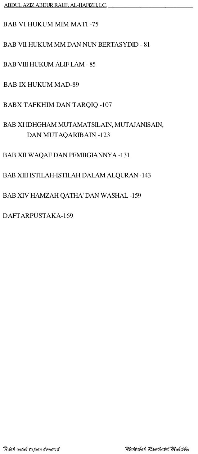 Pedoman Daurah Al Quran Abdul Aziz Abdur Rauf