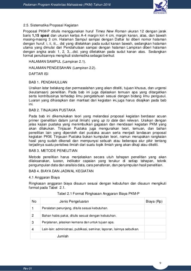 Buku Panduan Pkm 2016 Oleh Ristekdikti