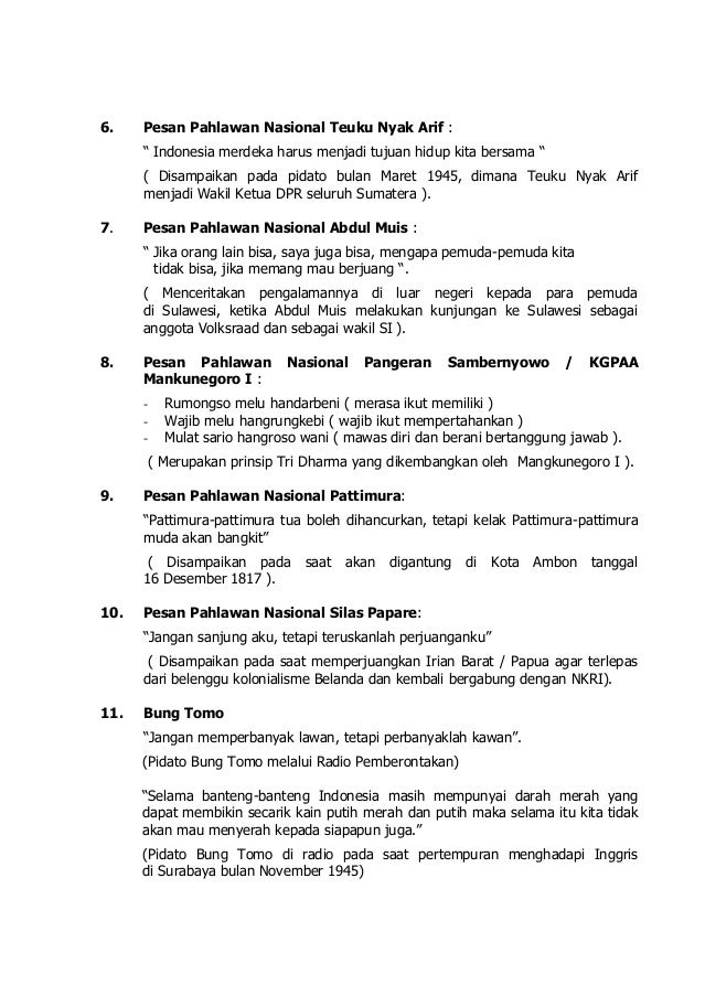 Kumpulan Ilmu Dan Pengetahuan Penting Contoh Pembukaan Pidato Tema Hari Pahlawan