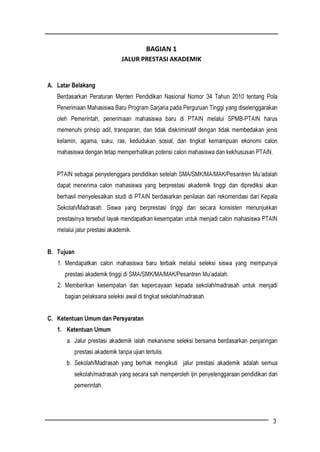 Pedoman spmb-ptain-2013