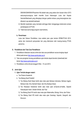 Pedoman spmb-ptain-2013