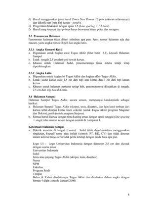 Pedoman Ta Ui  Sk Rektor 2008