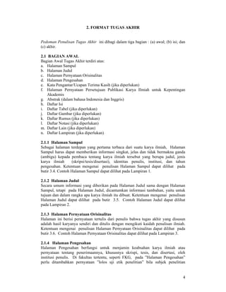 Pedoman Ta Ui  Sk Rektor 2008