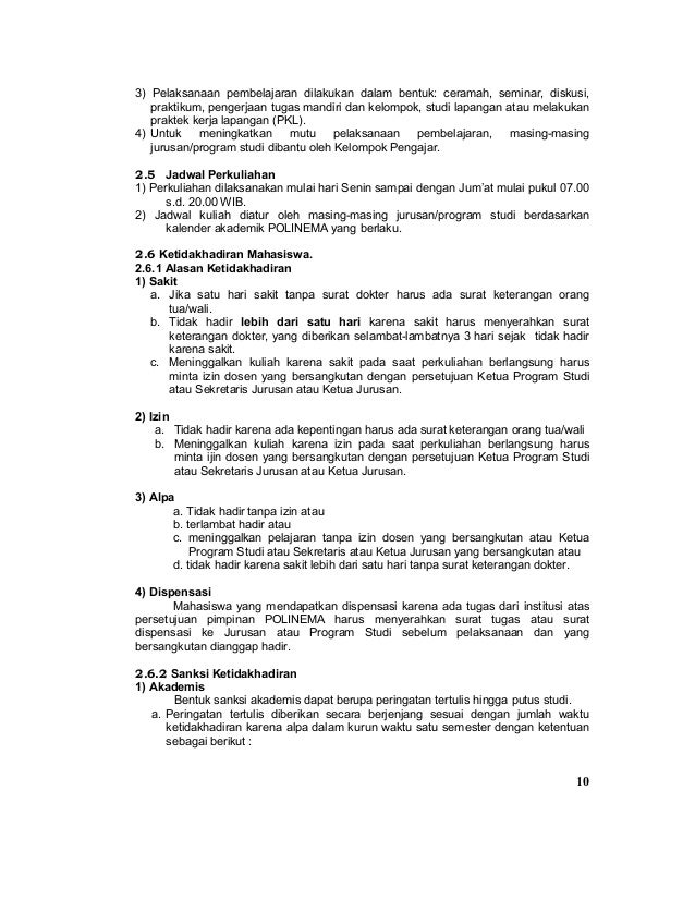 Pedoman Akademik 2013 2014 D3 Administrasi Bisnis Politeknik Negeri M