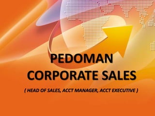 PEDOMAN
 CORPORATE SALES
( HEAD OF SALES, ACCT MANAGER, ACCT EXECUTIVE )
 