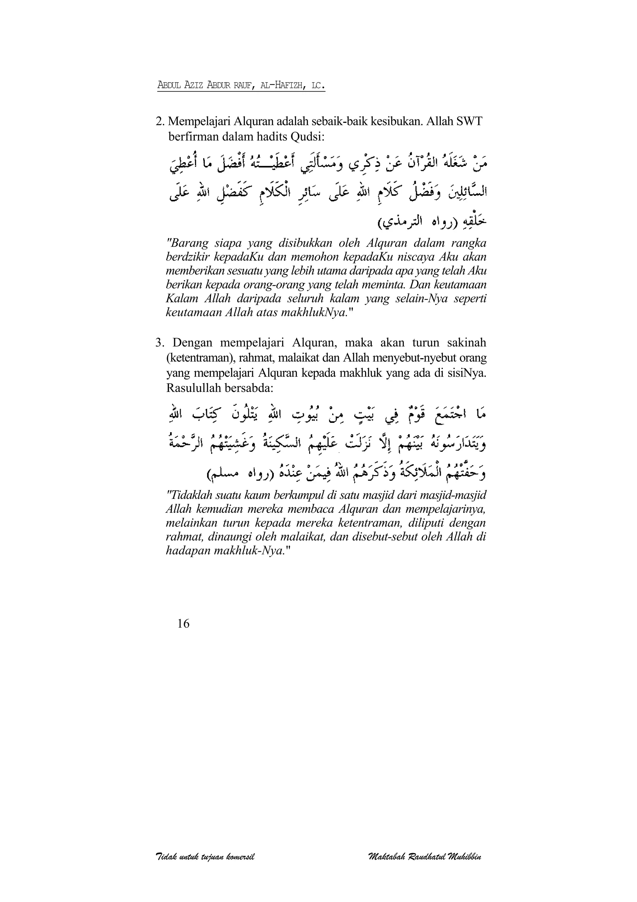 Ada Rauf Pedoman daurah al quran-abdul aziz abdur rauf | PDF