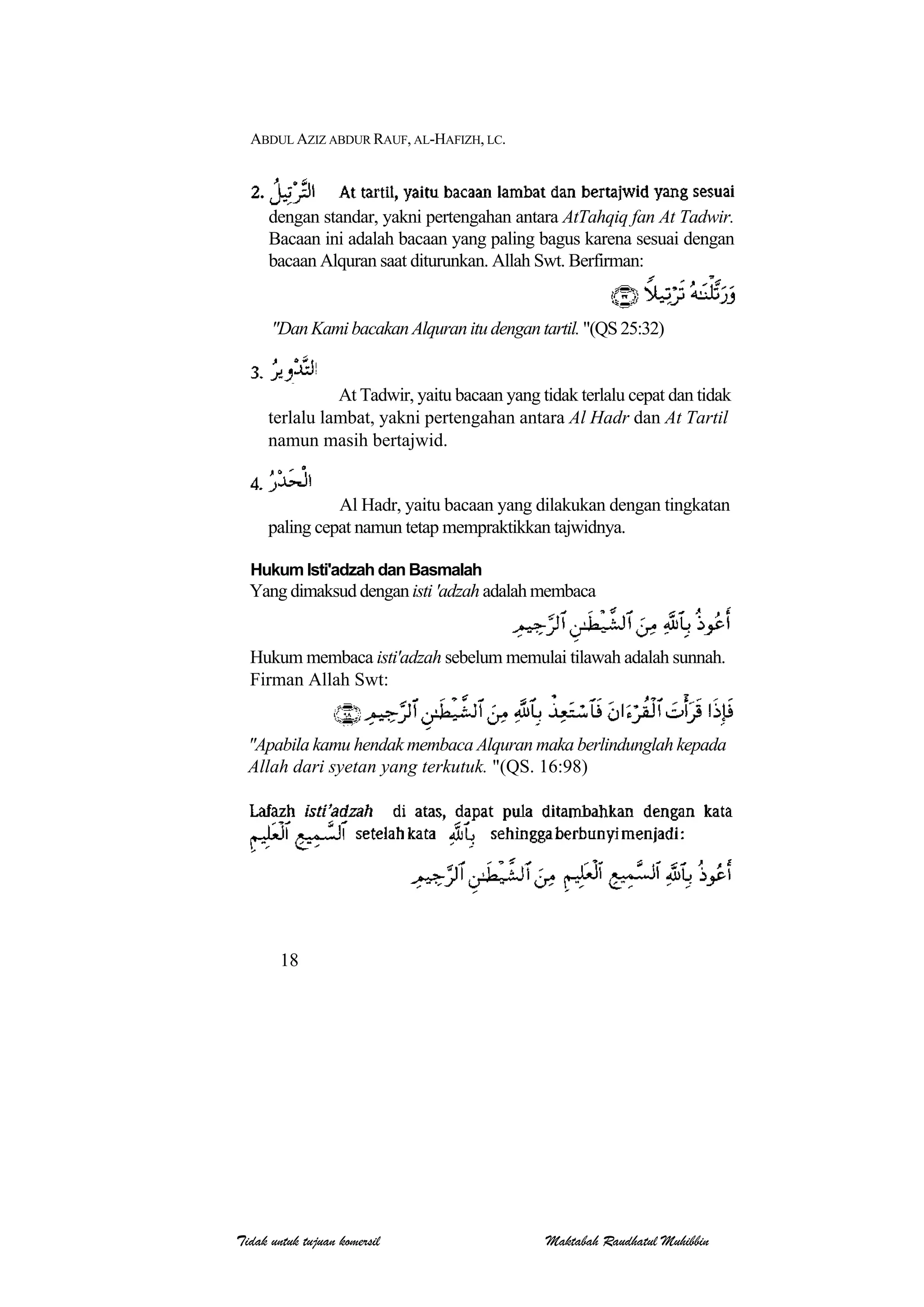 Pedoman daurah al quran-abdul aziz abdur rauf | PDF