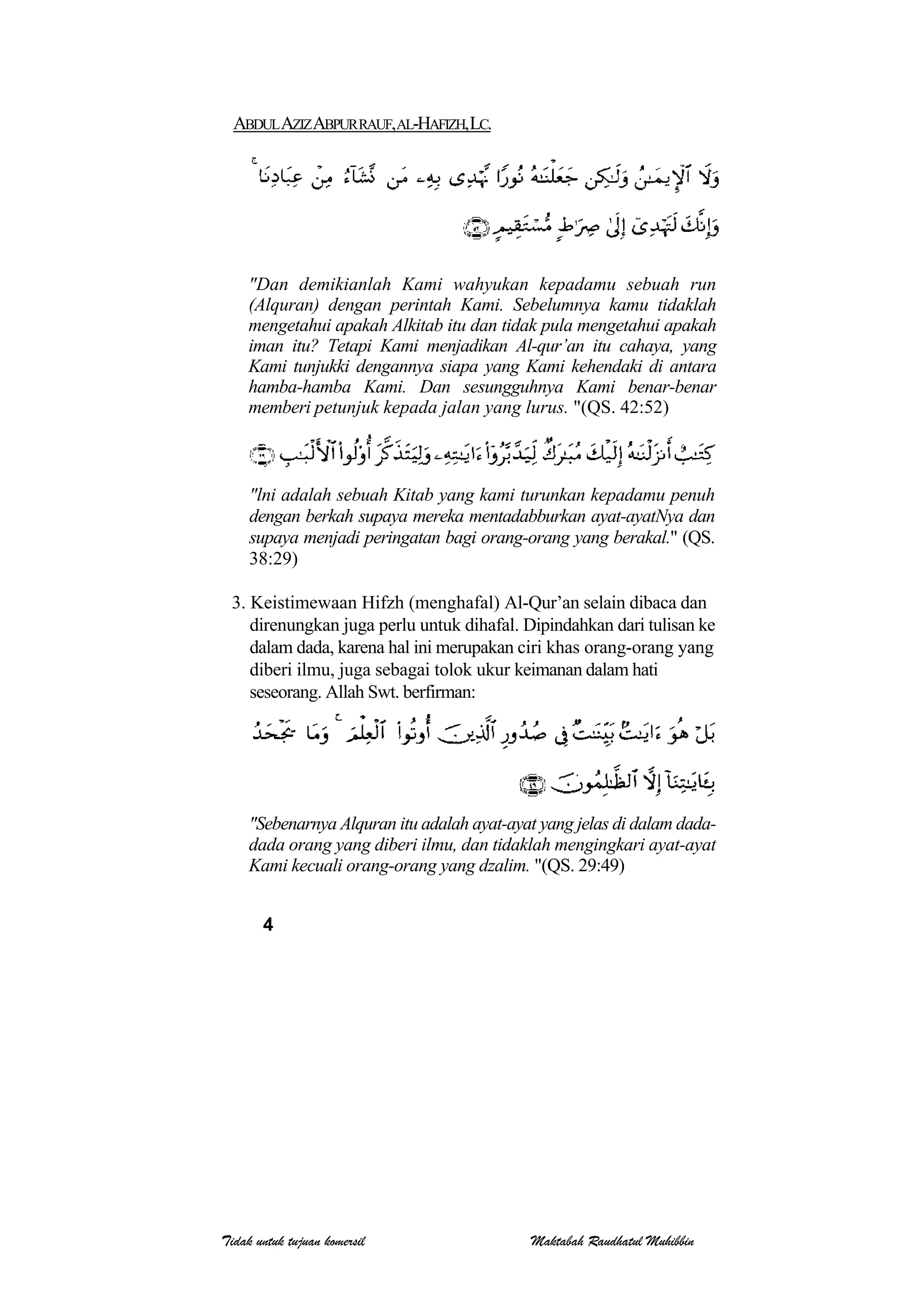 Pedoman daurah al quran-abdul aziz abdur rauf | PDF