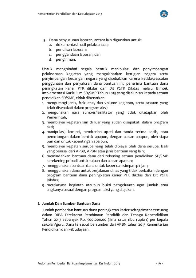Pedoman Implementasi Kurikulum 2013 Final