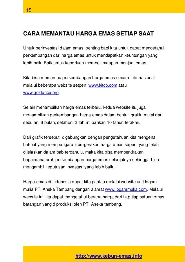 Keuntungan Investasi Emas Per Tahun  TulisanViral.Info