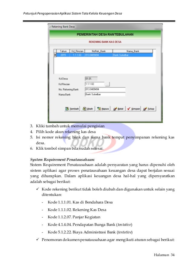 Aplikasi sistem keuangan desa bentuk excel pdf macro