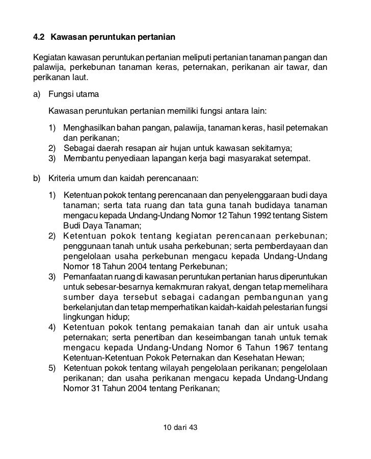 Pedoman kriteria teknis kawasan budidaya