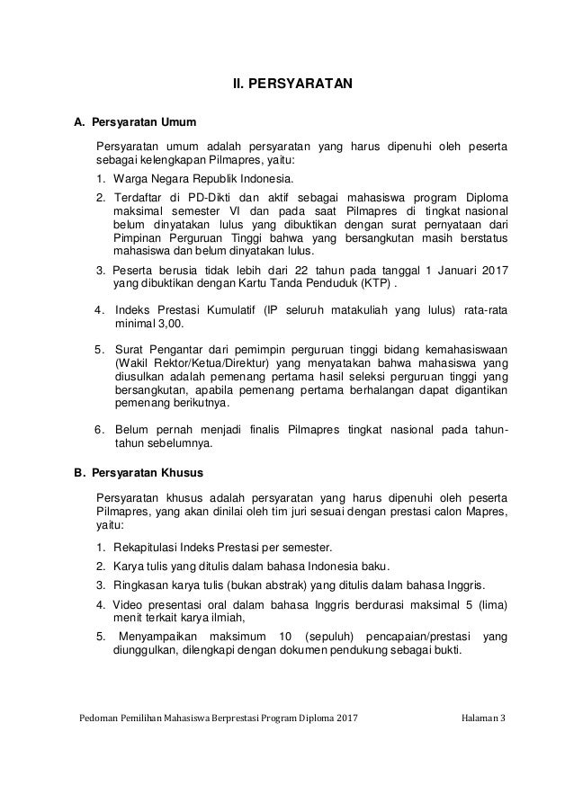 Pedoman Mawapres Sarjana Dan Diploma 2017