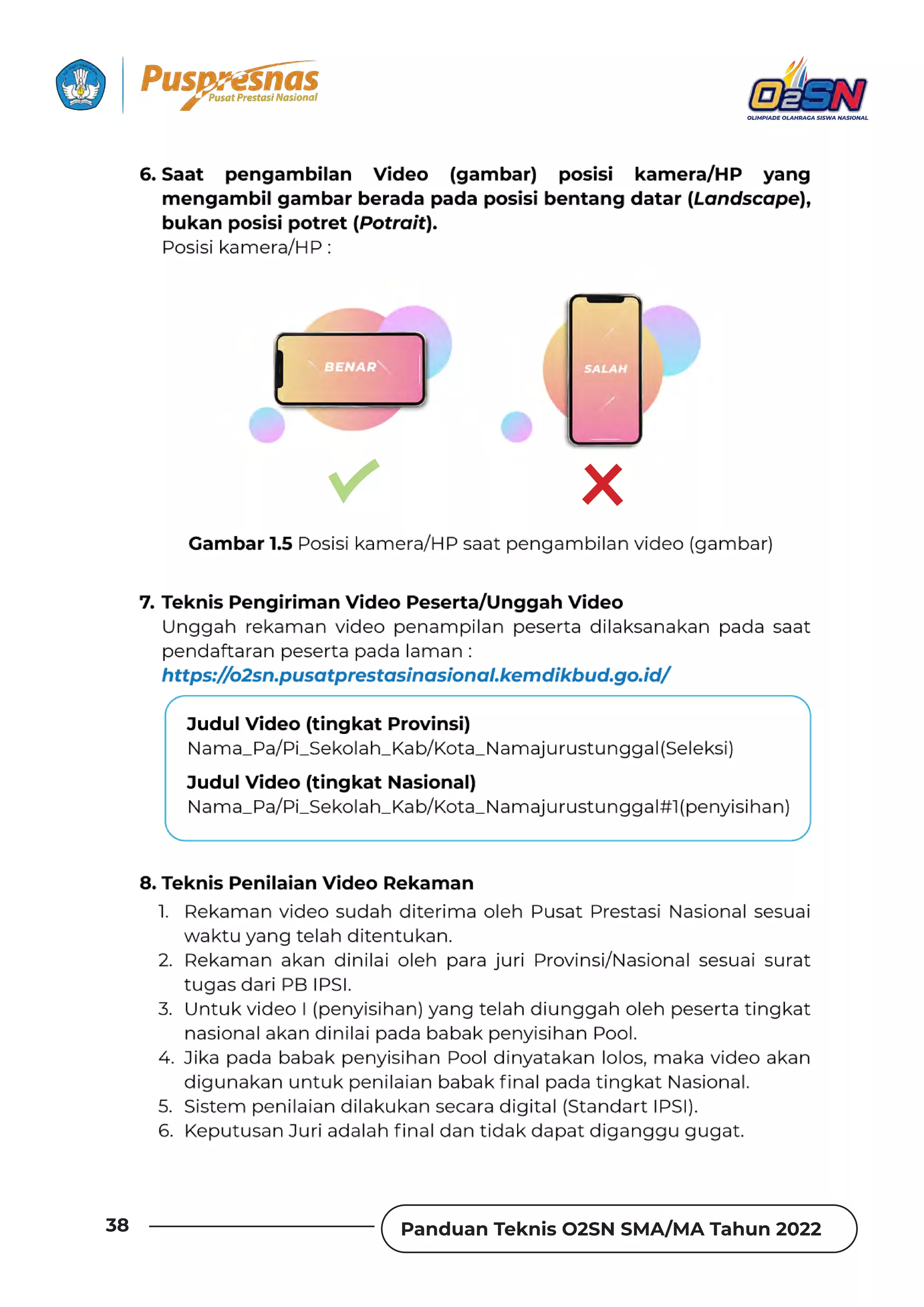 Panduan Teknis O2SN SMA/MA Tahun 2022
38
 