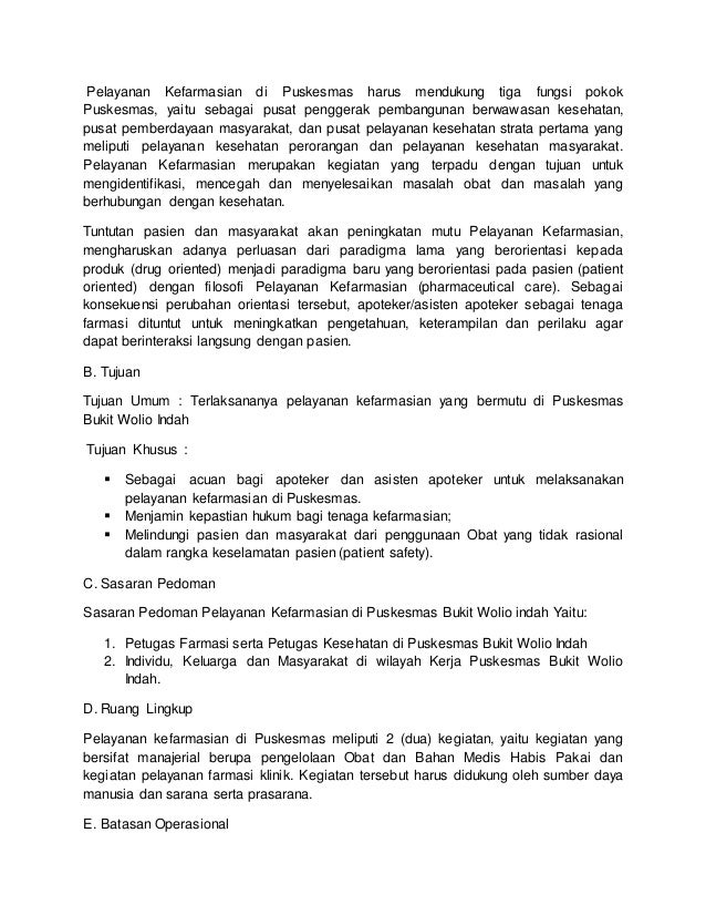 Pedoman Pelayanan Kefarmasian Di Bwi