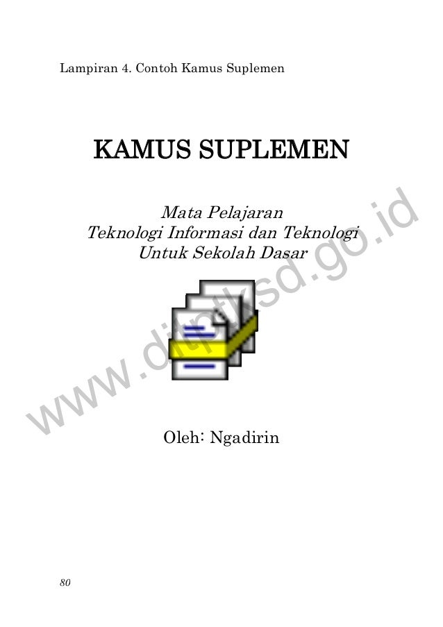 Pedoman Pembelajaran Tik Di Sekolah Dasar