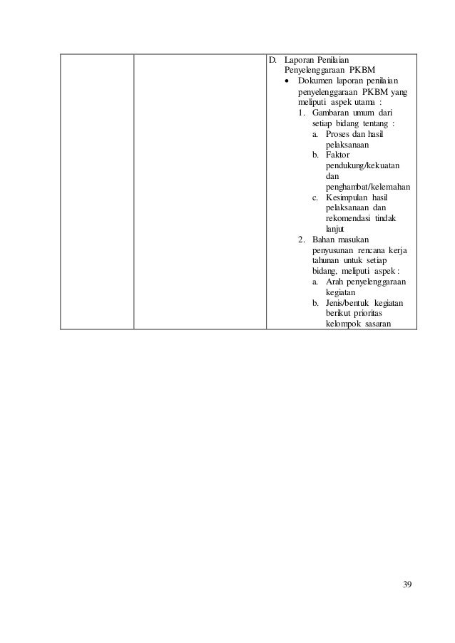 Pedoman Pembentukan Dan Penyelenggaraan Pkbm