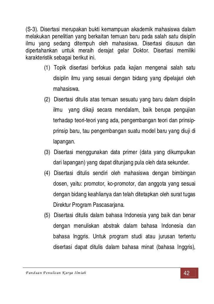 Pedoman Penulisan Karya Ilmiah