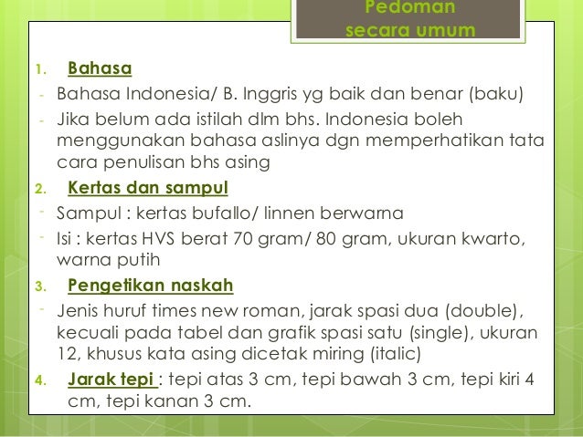 Pedoman penulisan karya ilmiah (skripsi)