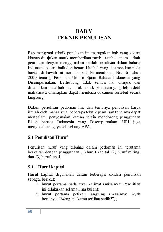 Pedoman penulisan karya ilmiah upi tahun 2014