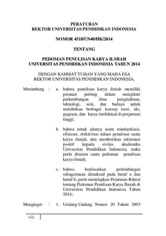Pedoman penulisan karya ilmiah upi tahun 2014
