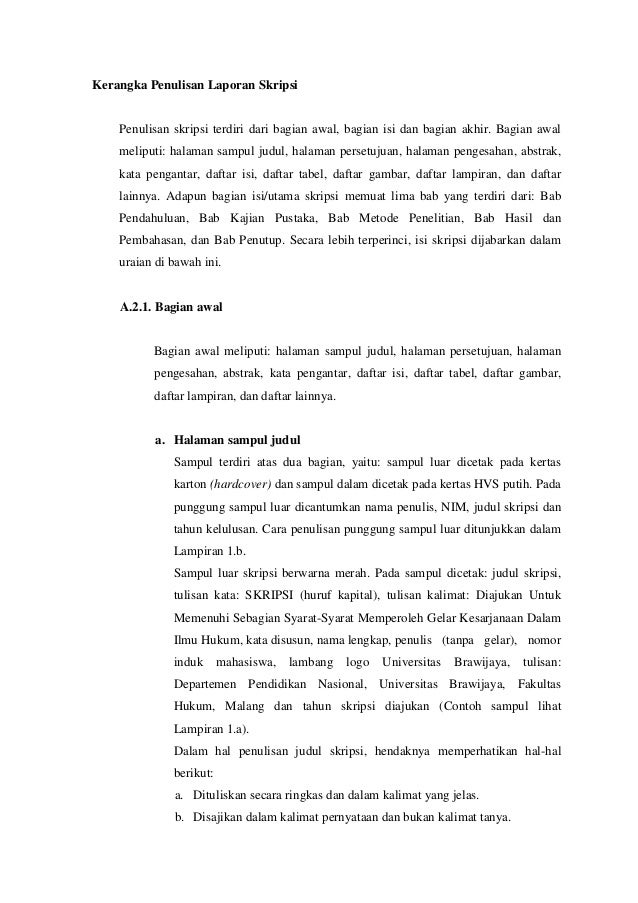 Pedoman Penulisan Skripsi