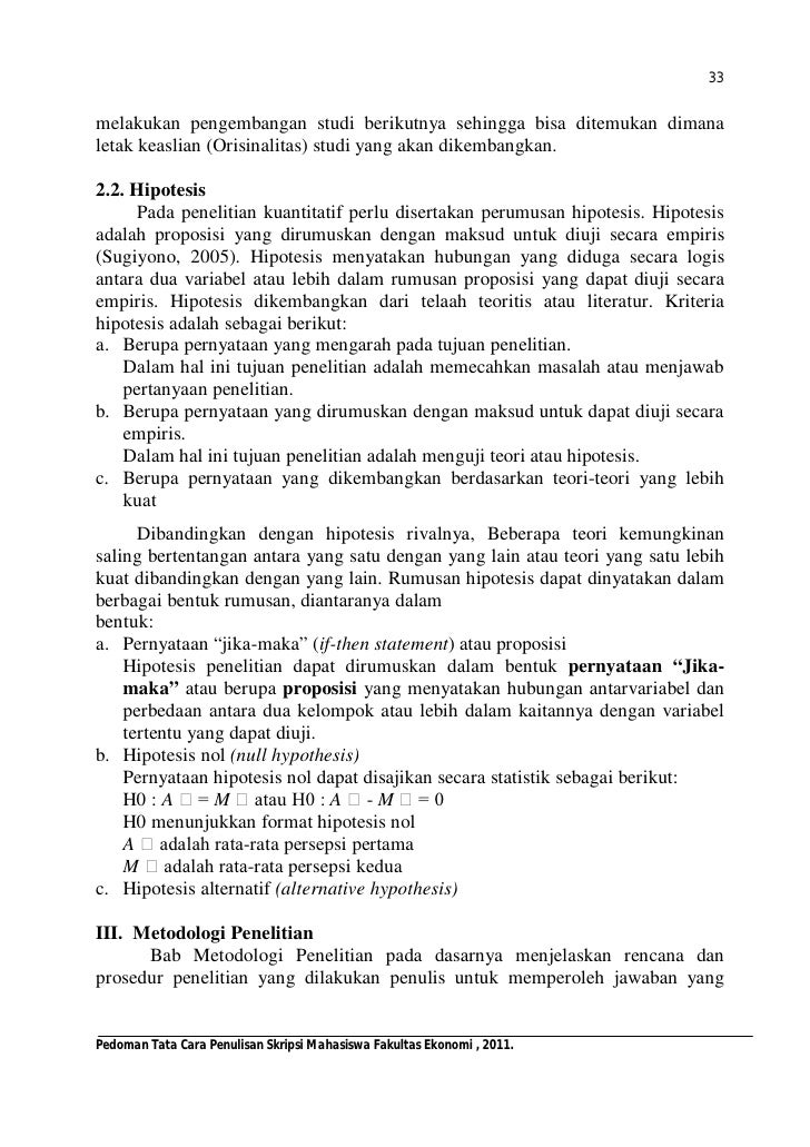 Pedoman penulisan skripsi fekon unikarta