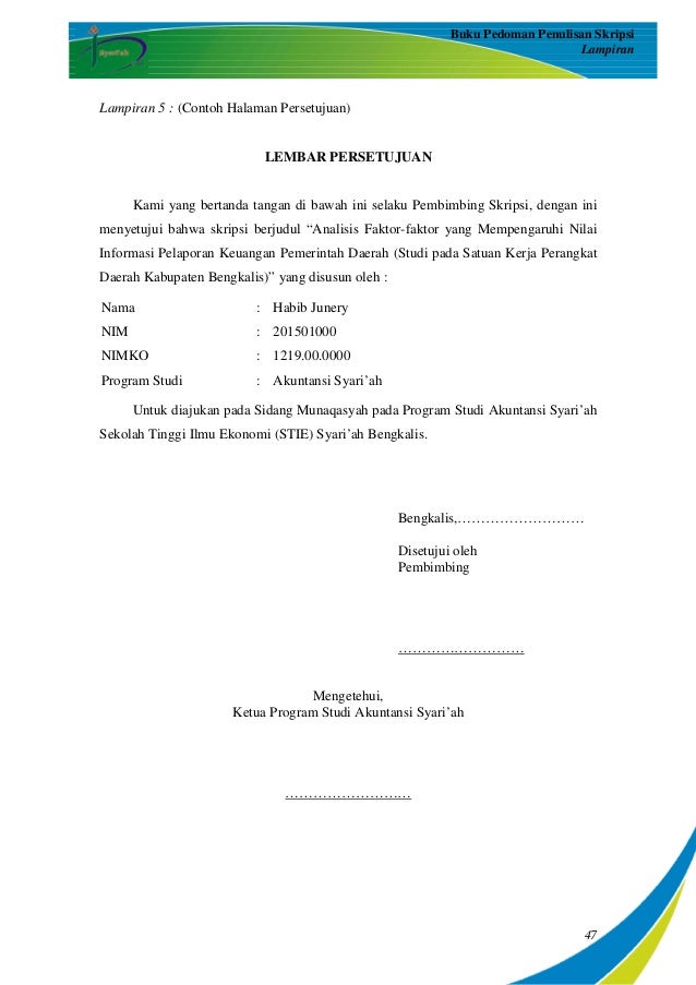 Pedoman penulisan skripsi stie's tahun 2015