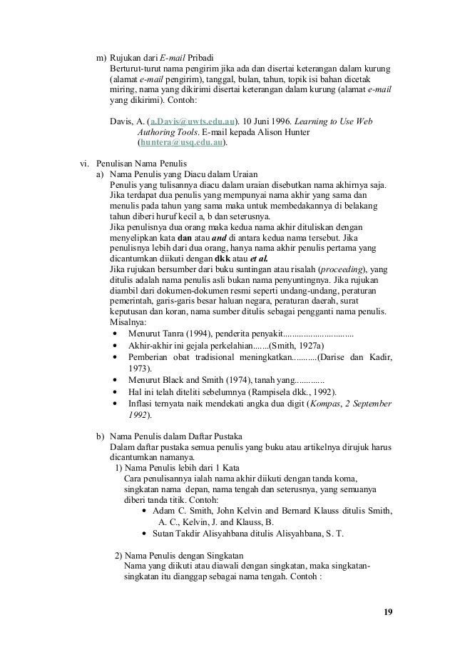 Pedoman penulisan ta teknik