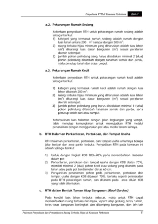 Pedoman Rth Pedoman penyediaan dan pemanfaatan ruang terbuka hijau di kawasan ...