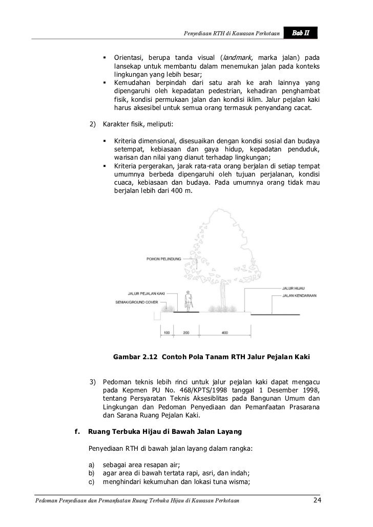 Pedoman penyediaan dan pemanfaatan ruang terbuka hijau di Pedoman penyediaan dan pemanfaatan ruang terbuka hijau di