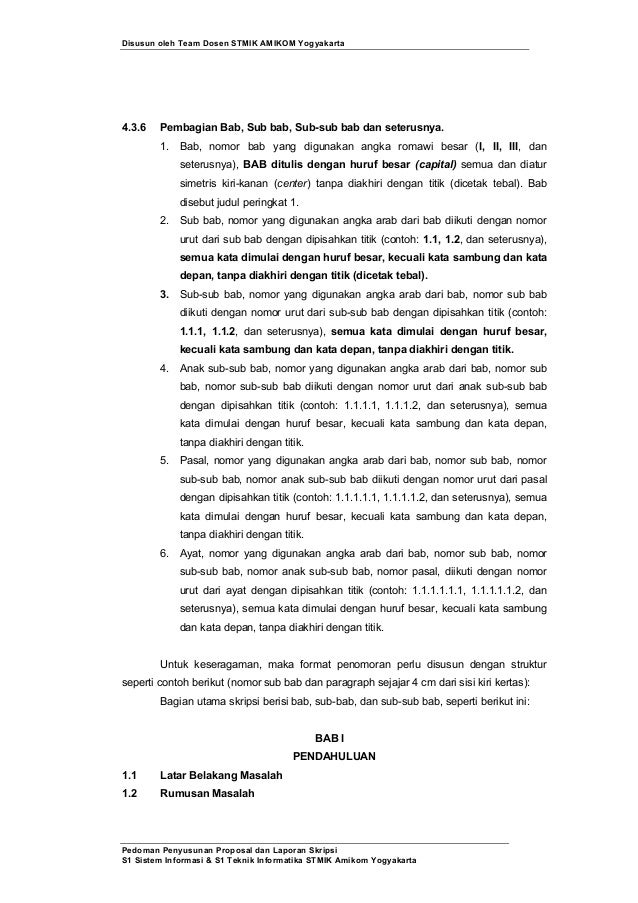 Pedoman penyusunan penulisan proposal penelitian dan skripsi