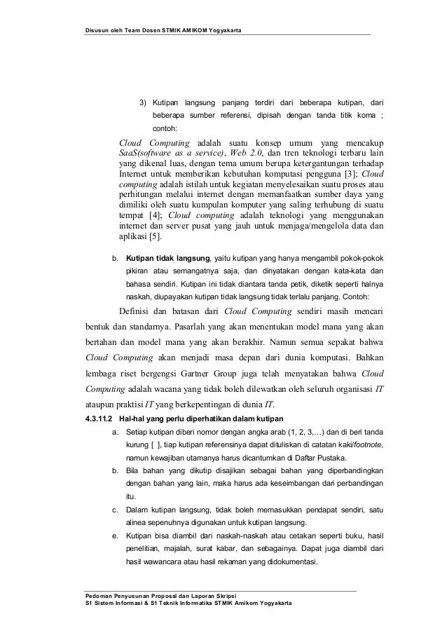Pedoman penyusunan penulisan proposal penelitian dan skripsi
