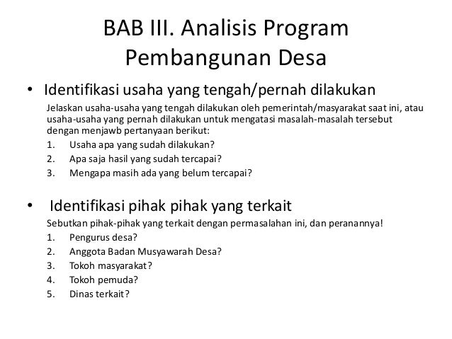 Pedoman Penyusunan Proposal Program Pembangunan Desa