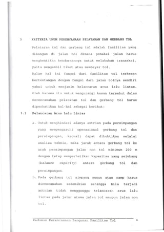 Pedoman Perencanaan Bangunan Fasilitas Tol