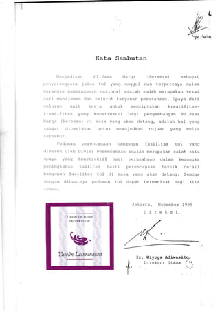 Pedoman Perencanaan Bangunan Fasilitas Tol