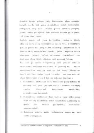 Pedoman Perencanaan Bangunan Fasilitas Tol