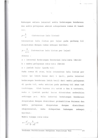 Pedoman Perencanaan Bangunan Fasilitas Tol
