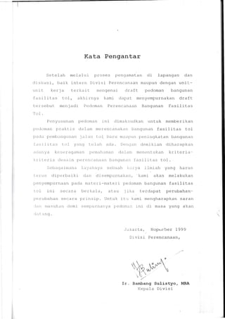 Pedoman Perencanaan Bangunan Fasilitas Tol