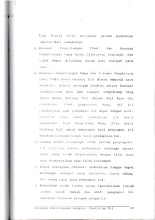 Pedoman Perencanaan Bangunan Fasilitas Tol