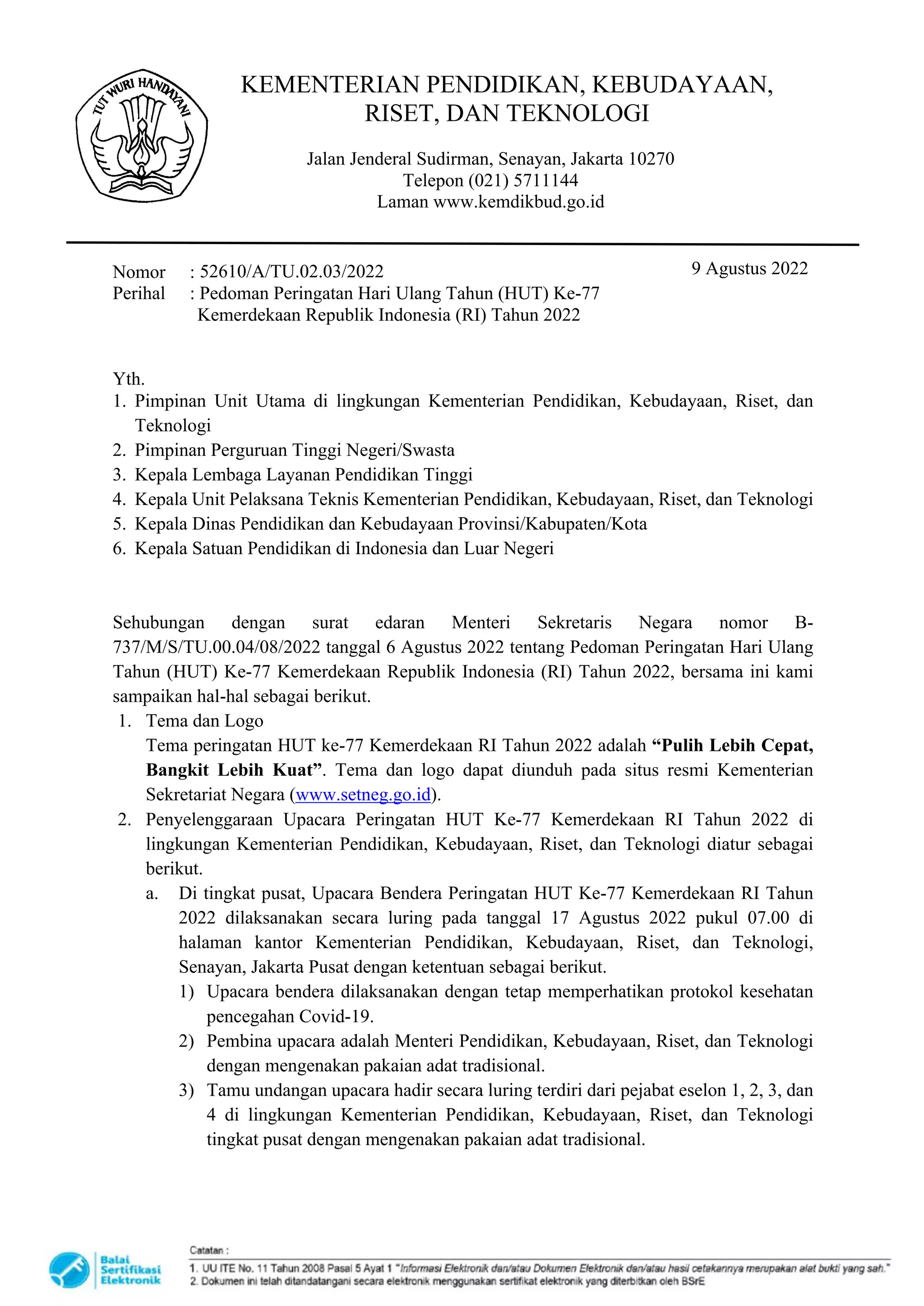 Photo inspiration: Gallery Detail: Pedoman Peringatan Hut Ke 77 Kemerdekaan Ri Tahun 2022 Pdf